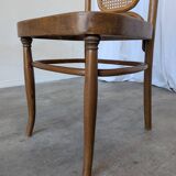 Vintage High Back Bentwood Cane Dining Chair / Thonet Style / Torn Seat