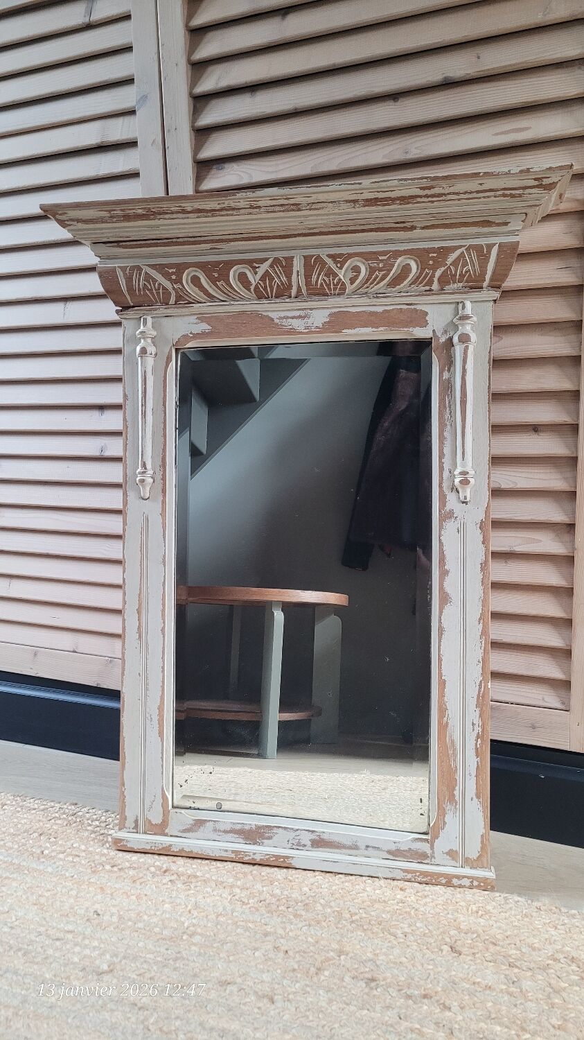 Antique wooden mirror