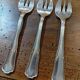 Set of 3 silver-plated oyster forks by Boulenger