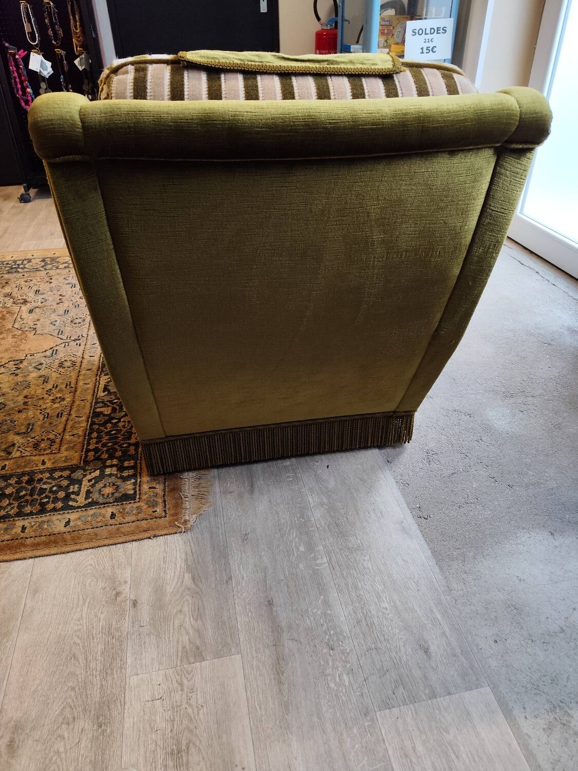 Vintage 70s fabric armchair