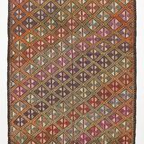 5x7 Yellow & Pink Turkish Kilim Rug, 158x218Cm