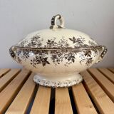 Antique ironstone soup tureen, Aplhand model from Sarreguemines