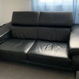 Château d'Ax leather sofa