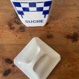 Badonwiller vintage sugar pot, checkerboard pattern