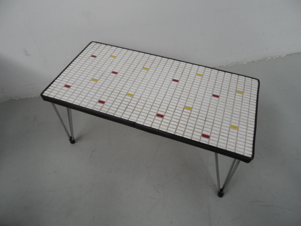 Mid century coffee table with tiles 1960's