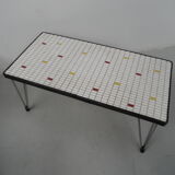Mid century coffee table with tiles 1960's