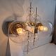 Mid-century Czech brass and glass wall sconce by Kamenický Šenov, 1970s