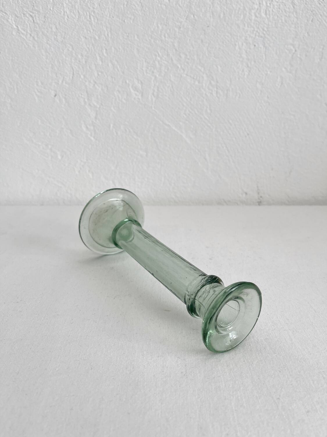 Vintage Molded Glass Straight Candle Holder