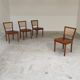 Série de 4 chaises bois et sangles par Krasna Jizba Année 40