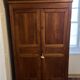 Antique wardrobe from the late 19th century in solid wood.