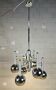 Italian design chrome vintage Space Age Gaetano Sciolari pendant lamp