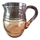 Carafe à eau vintage , pichet en verre rosé 1.45 L