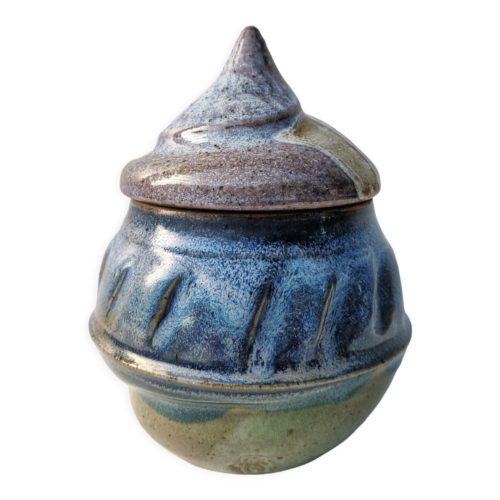 Glazed stoneware pot