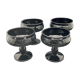 Black opaque glass dessert cups