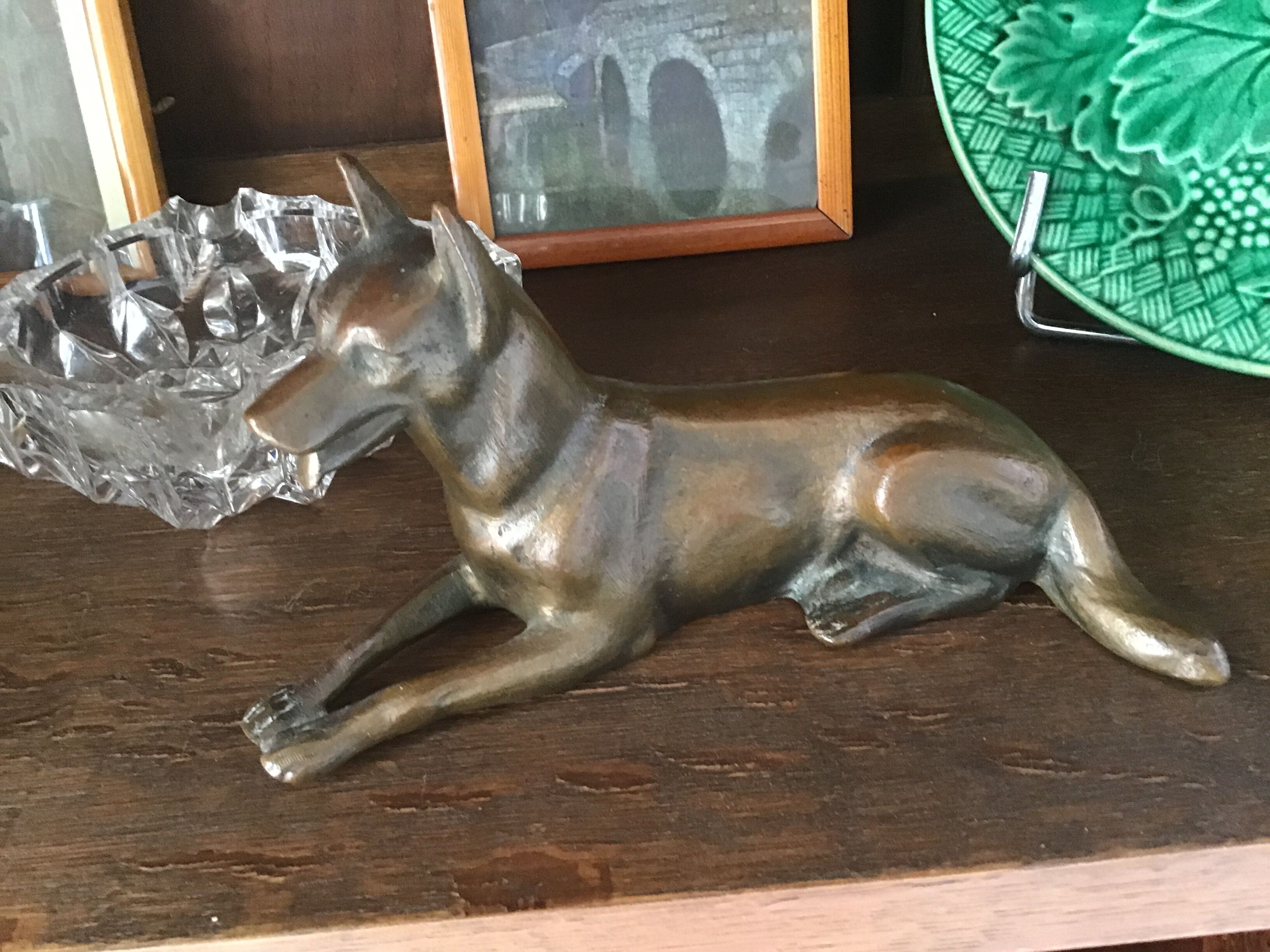 Bronze animalier chien loup