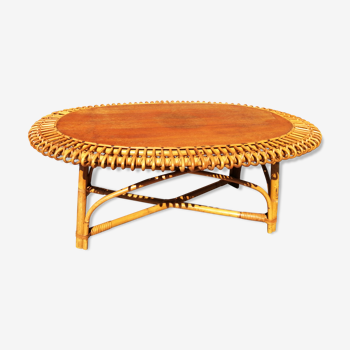 Table basse en rotin, 1960