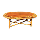 1960s rattan coffee table