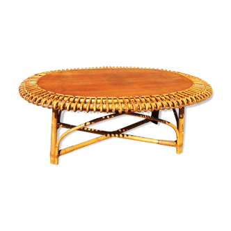 1960s rattan coffee table