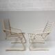 Pair of metal chairs