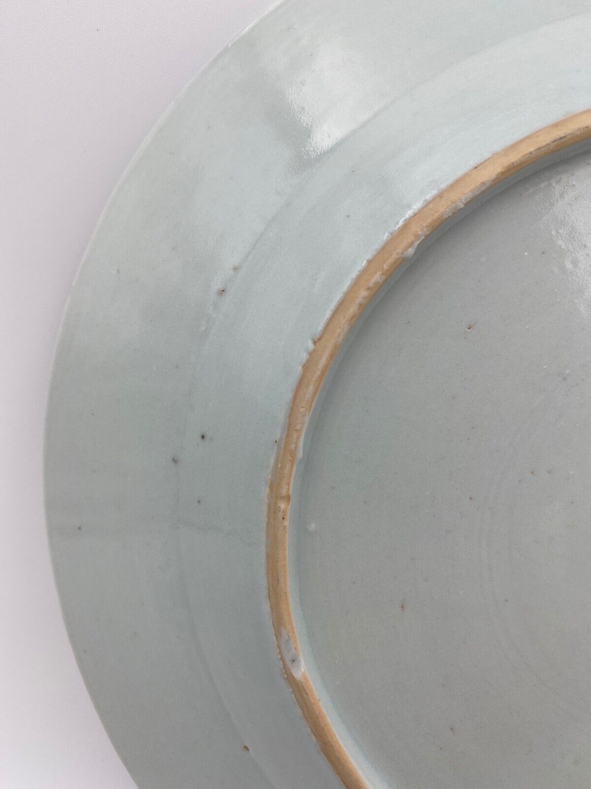 Plate in porcelain blue and white china xviii floral decoration