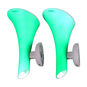 Pair d'appliques en verre Murano