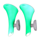 Pair of postmodern green glass wall sconces, by Carlo Nason for "murano due", Italy