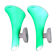 Pair of postmodern green glass wall sconces, by Carlo Nason for "murano due", Italy