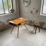 Vintage oak compass desk