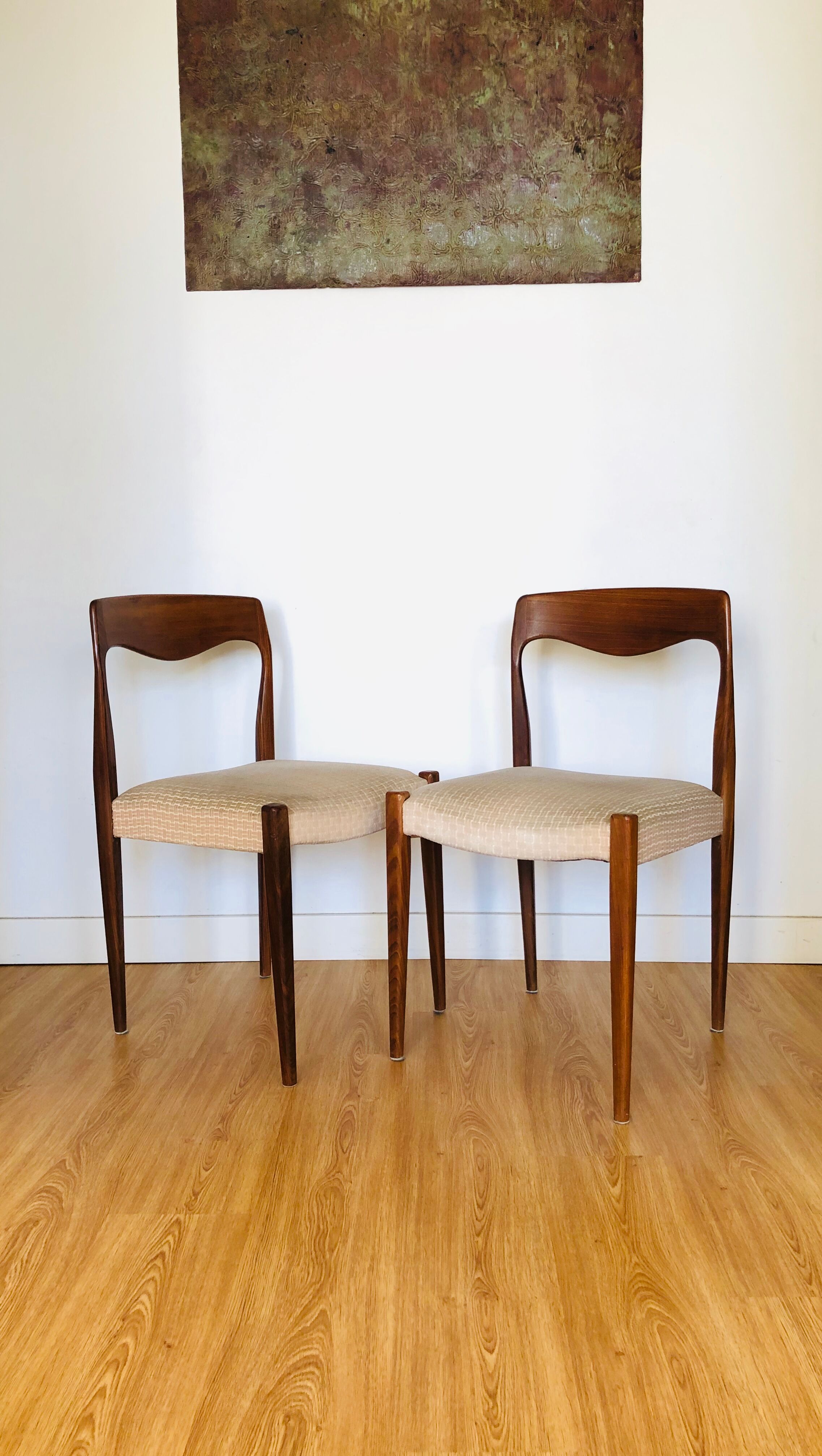 Pair of teak chairs