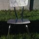 Table formica marbré et 4 chaises assorties vintage