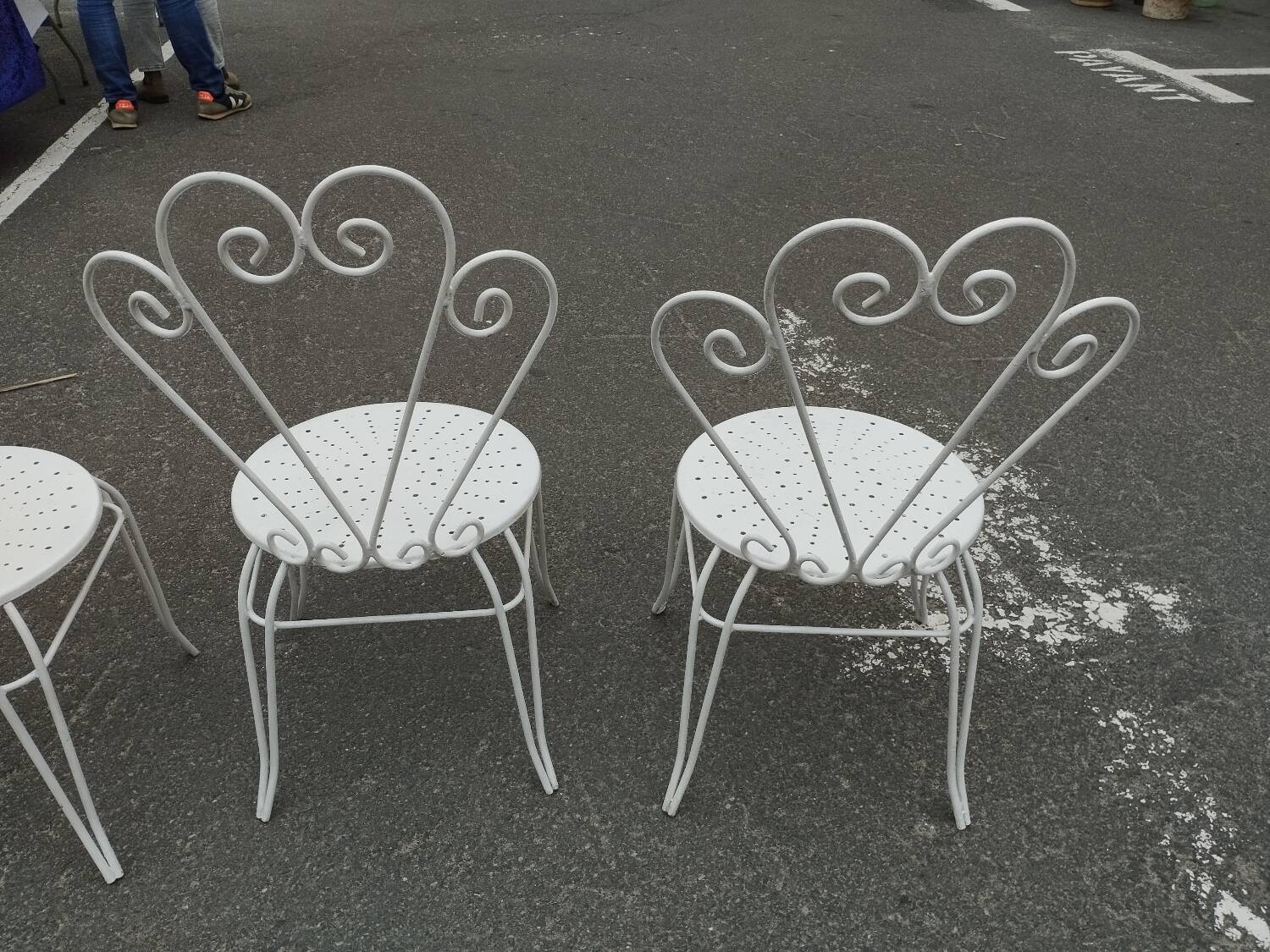 Antique garden furniture in vintage iron