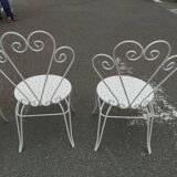 Antique garden furniture in vintage iron