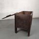 Old storage chest oak carved traditional scene