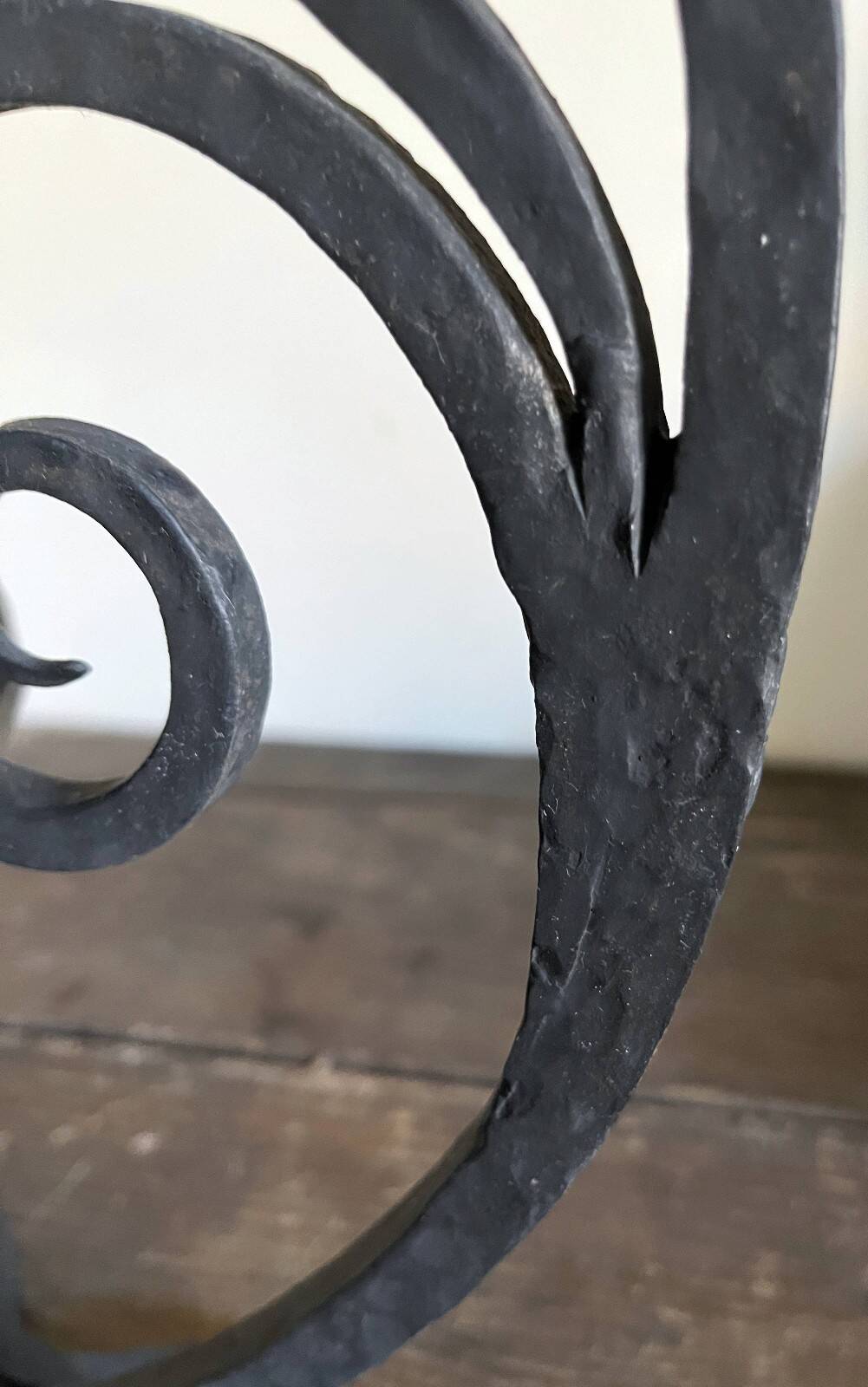 Antique Arts & Crafts Lamp cf. Tiffany Wrought iron and stained glass