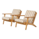 Pair of early GE-290 lounge chairs by Hans J. Wegner
