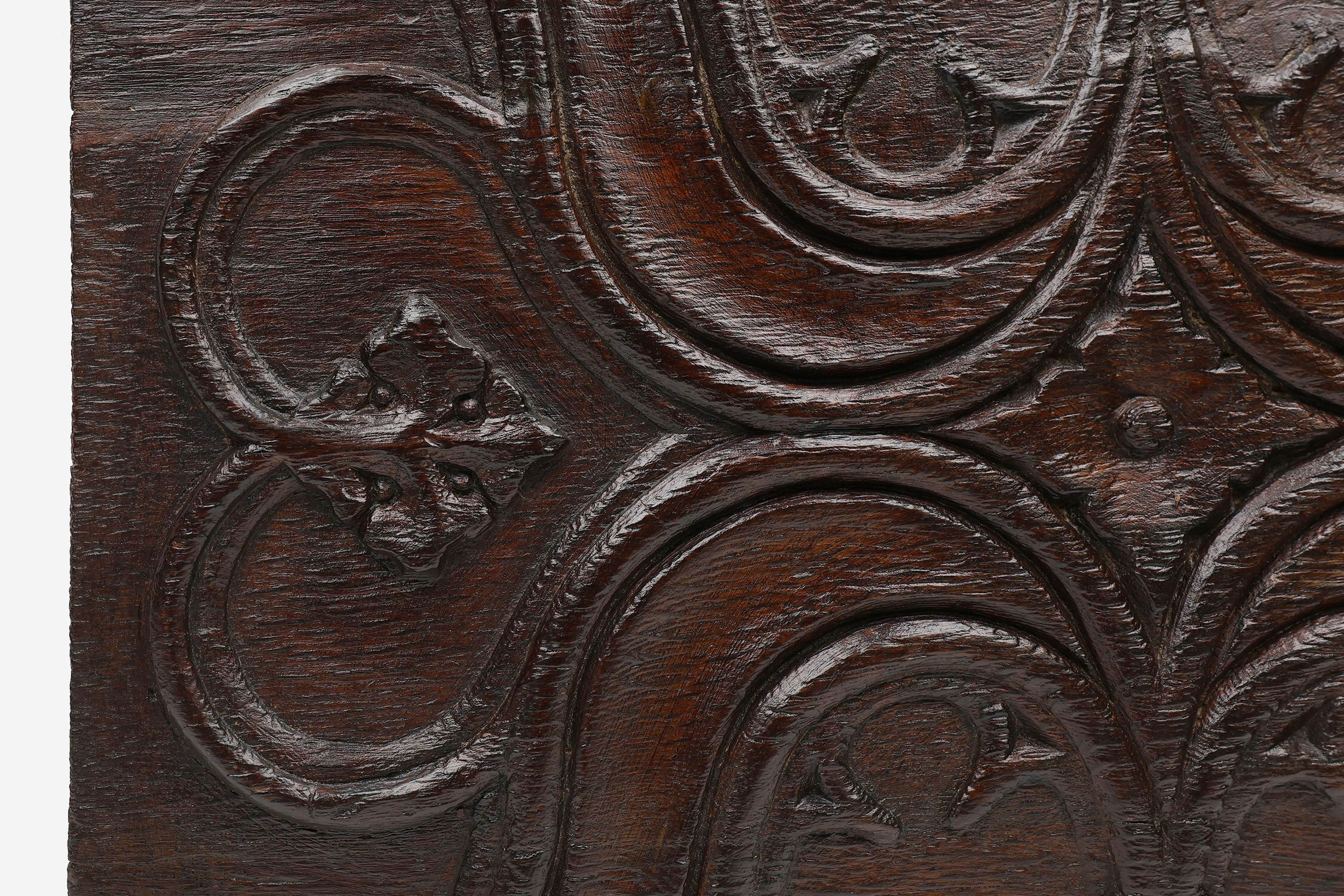 16th Century Hand-Crafted Gothic Panel in Oak, Belgium