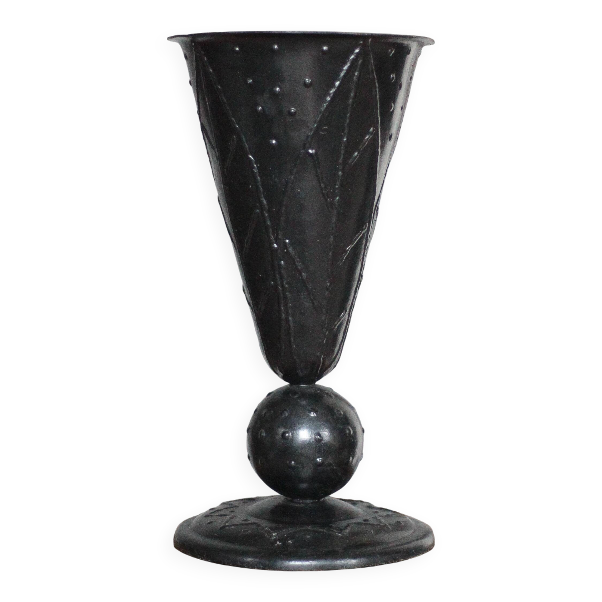 Unique vase made by a blacksmith, vintage vase, collector's item