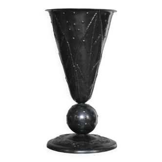Unique vase made by a blacksmith, vintage vase, collector's item
