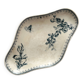 Iron earth flower bird dish "Malaga" Petrus Regout