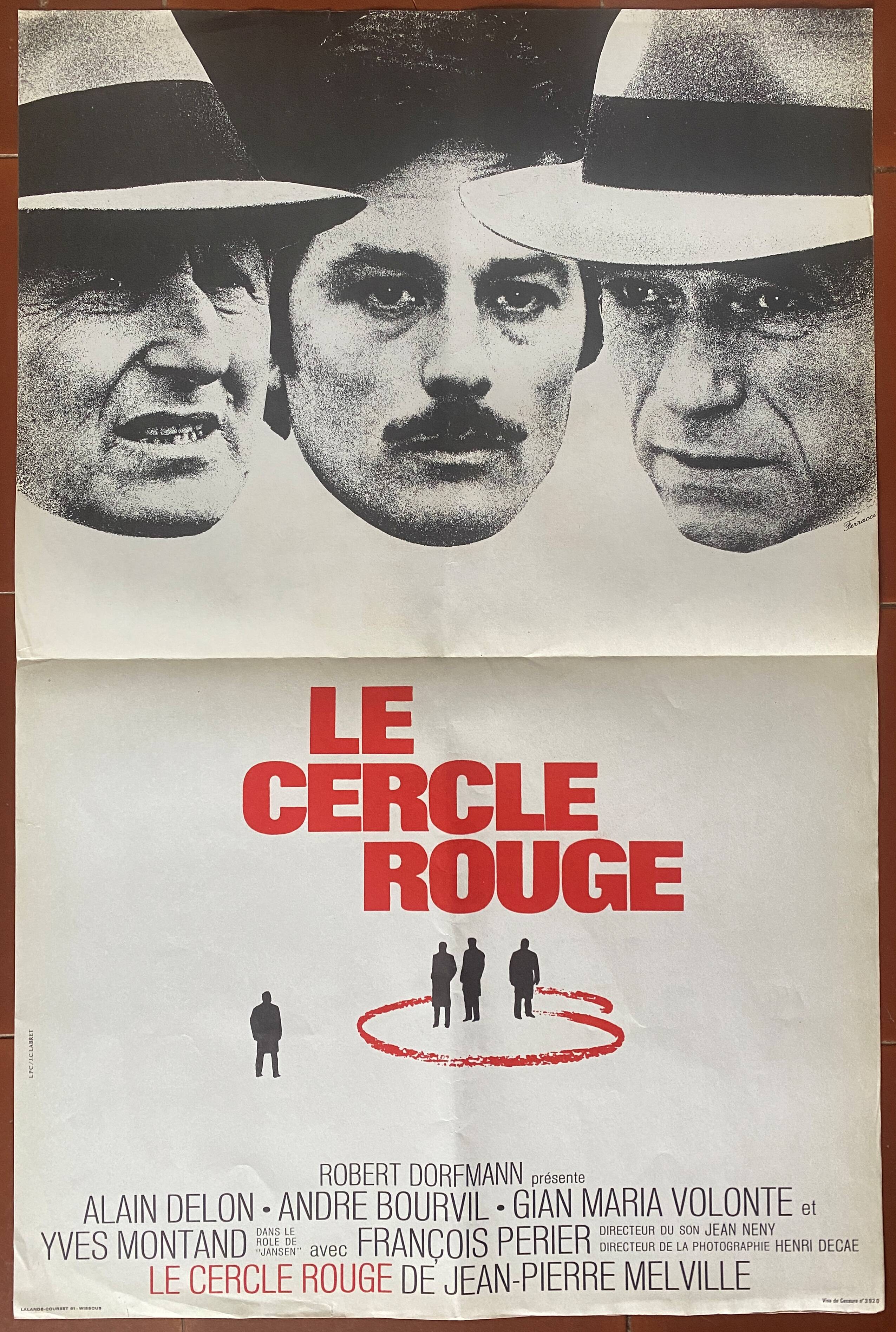 Original cinema poster "Le Cercle Rouge" Alain Delon, Bourvil 40x60cm 1970