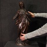 19th century religious wooden sculpture Madonna