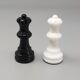 1970s Gorgeous Black and White Chess Set in Volterra Alabaster Handmade.  Made in Italy