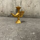 Zoomorphic gilded bronze candlestick by Pierre Casenove, 1980, Fondica.