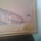 Lioness painting by Xavier Sager