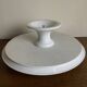 19th century XL office mounted plate, white earthenware display stand