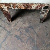 White metal industrial coffee table