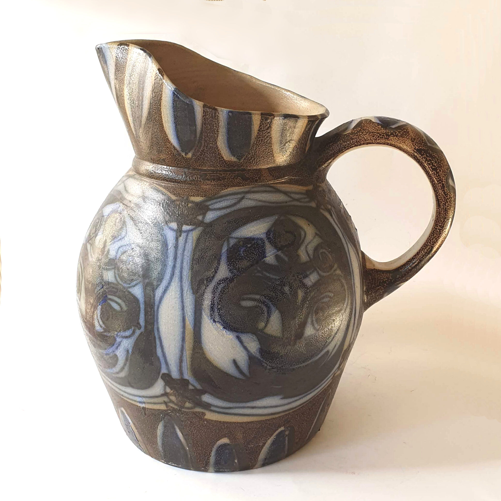 Pitcher vase in sandstone Michel Furic Keraluc 70s