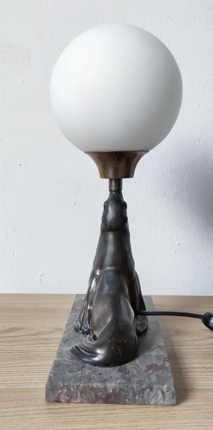 Art deco lamp sea lion