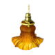 Dark amber glass hanging lamp