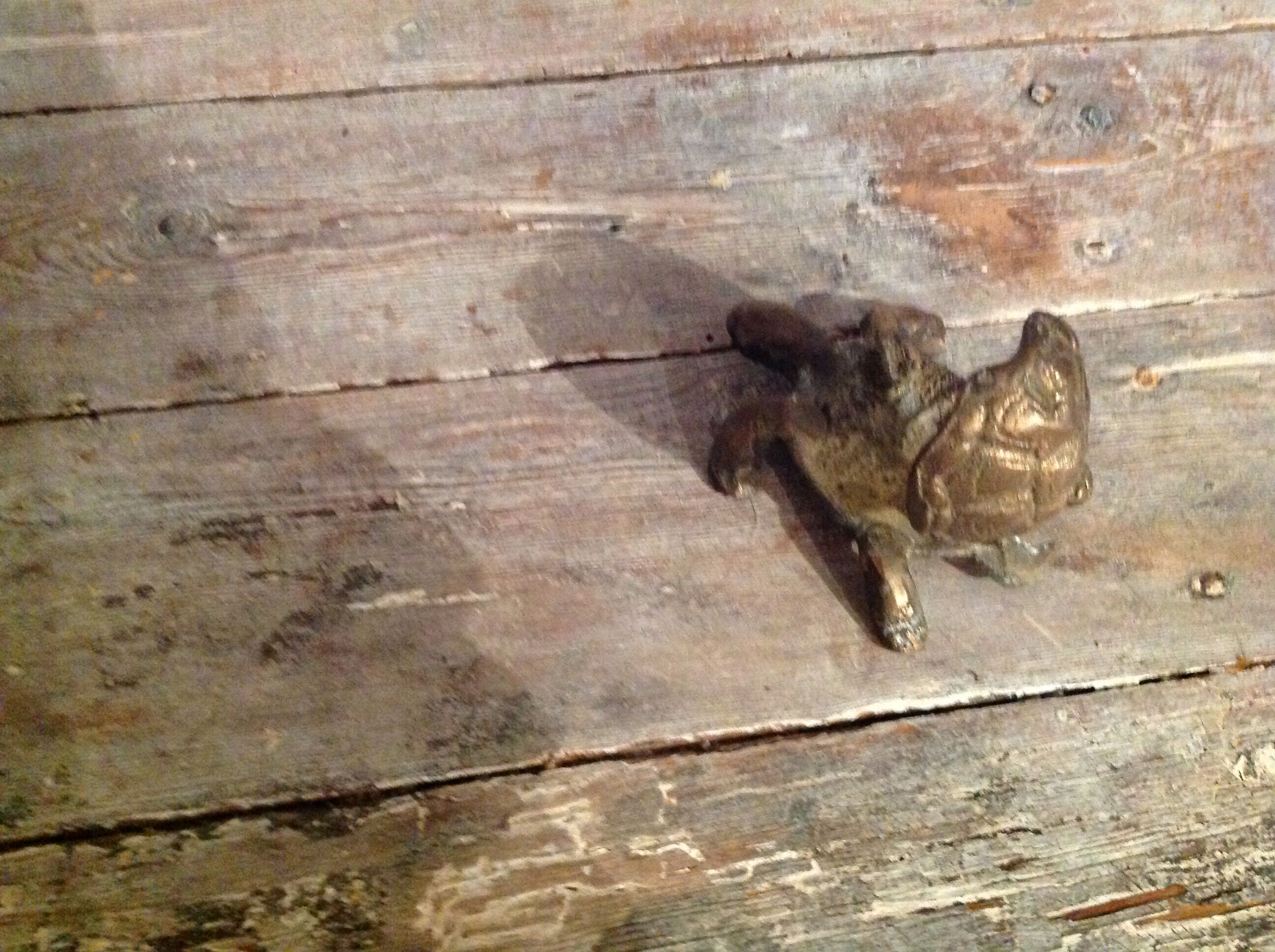 Brass turtle ashtray